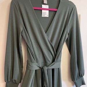 Green Wrap Dress